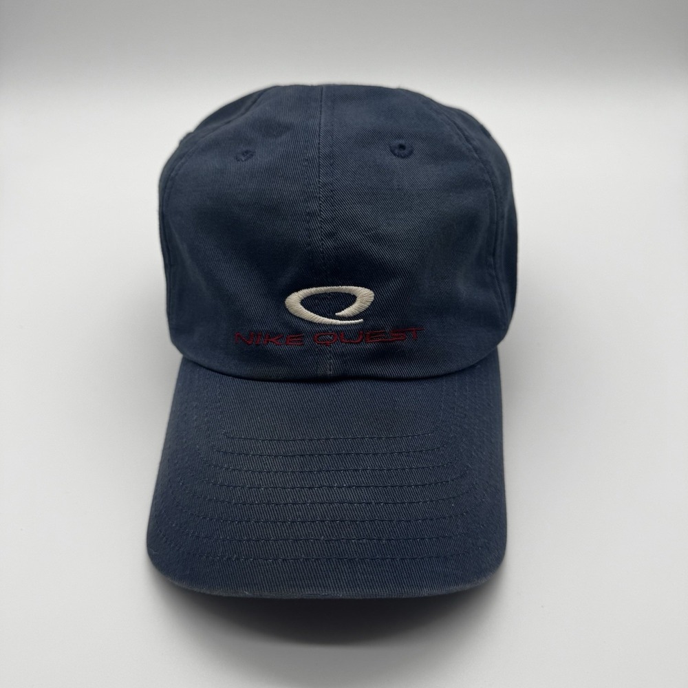 Vintage Nike Quest Navy Blue Strapback Hat Cap 90s Y2K